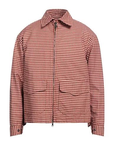 Brick red Plain weave Jacket