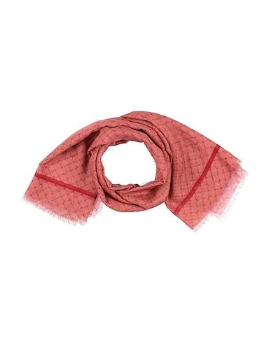 Brick red Plain weave Scarves and foulards