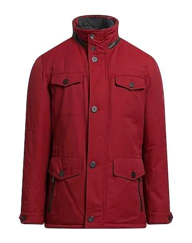 Brick red Plain weave Shell  jacket