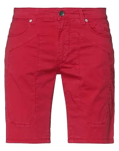 Brick red Plain weave Shorts & Bermuda