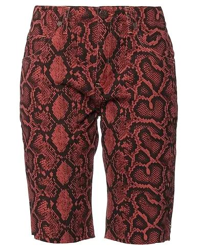 Brick red Plain weave Shorts & Bermuda