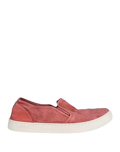 Brick red Plain weave Sneakers