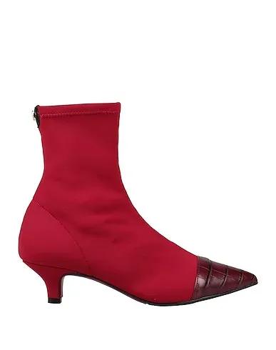 Brick red Synthetic fabric Ankle boot
