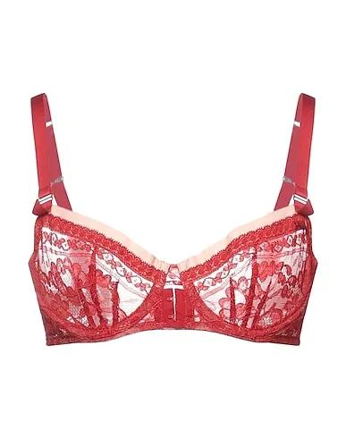 Brick red Synthetic fabric Bra