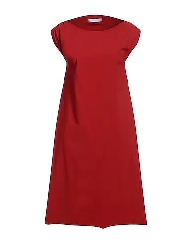Brick red Synthetic fabric Midi dress