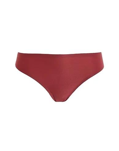 Brick red Synthetic fabric Thongs