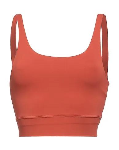 Brick red Synthetic fabric Top