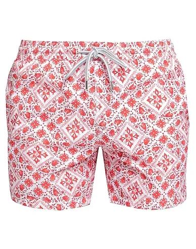 Brick red Techno fabric Swim shorts