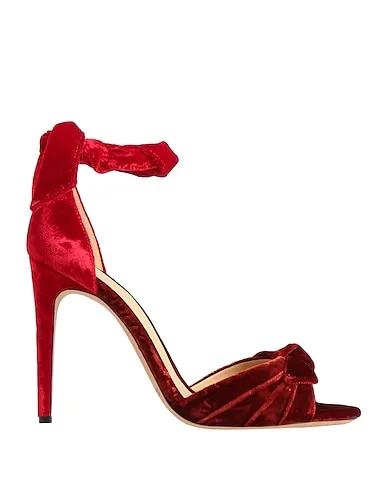 Brick red Velvet Sandals