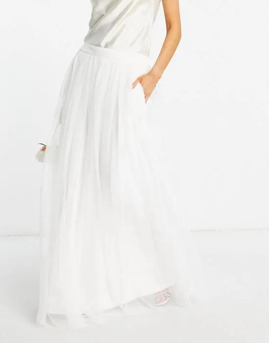Bridal Mix & Match flowing skirt with pockets in ivory - part of a set