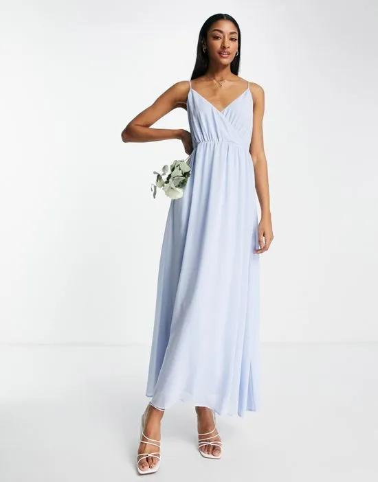 Bridesmaid maxi dress in light blue
