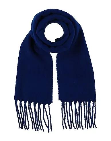Bright blue Boiled wool Scarves and foulards