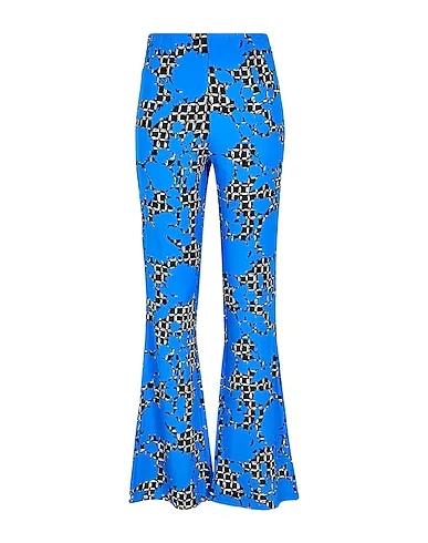 Bright blue Casual pants PRINTED VISCOSE HIGH-WAIST FLARED PANTS
