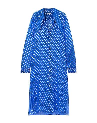 Bright blue Chiffon Midi dress
