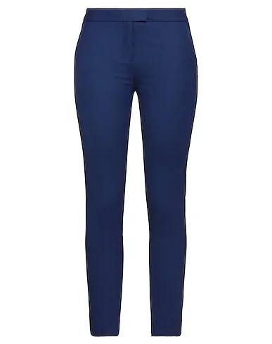 Bright blue Cool wool Casual pants