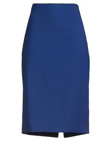Bright blue Cool wool Midi skirt