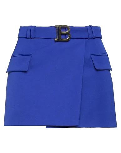 Bright blue Cool wool Mini skirt