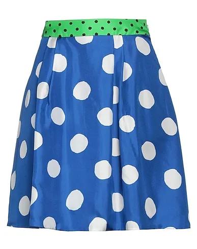 Bright blue Cotton twill Mini skirt
