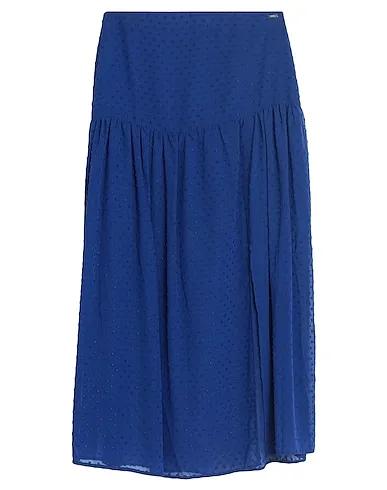 Bright blue Crêpe Maxi Skirts