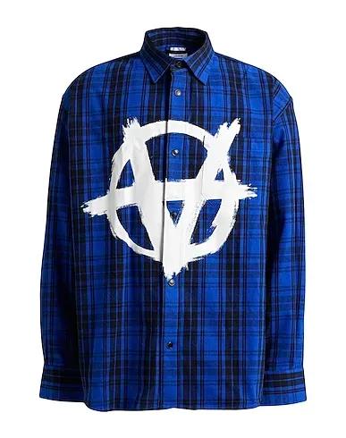 Bright blue Flannel Checked shirt