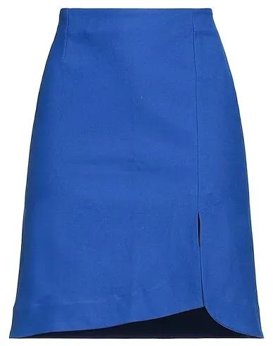Bright blue Gabardine Mini skirt