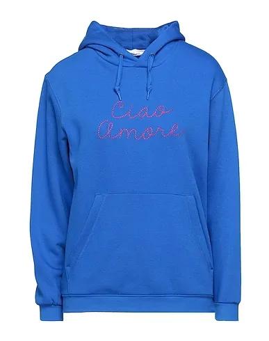 Bright blue Hooded sweatshirt "CIAO AMORE" HOODIE
