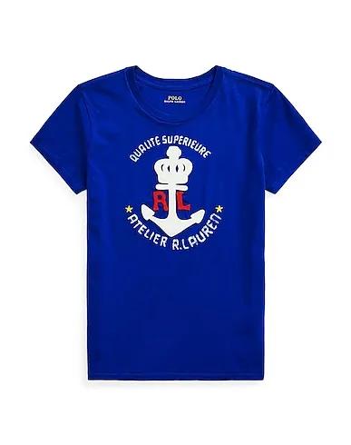 Bright blue Jersey T-shirt ANCHOR GRAPHIC COTTON TEE