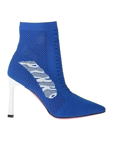 Bright blue Knitted Ankle boot