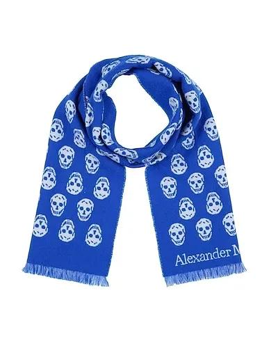 Bright blue Knitted Scarves and foulards
