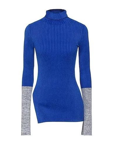 Bright blue Knitted Turtleneck