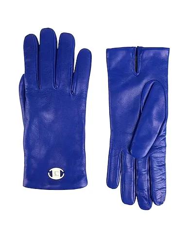 Bright blue Leather Gloves