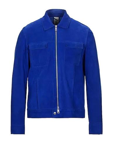 Bright blue Leather Jacket