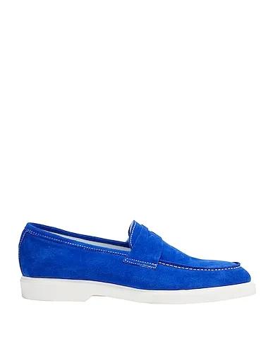 Bright blue Leather Loafers SPLIT LEATHER LOAFER
