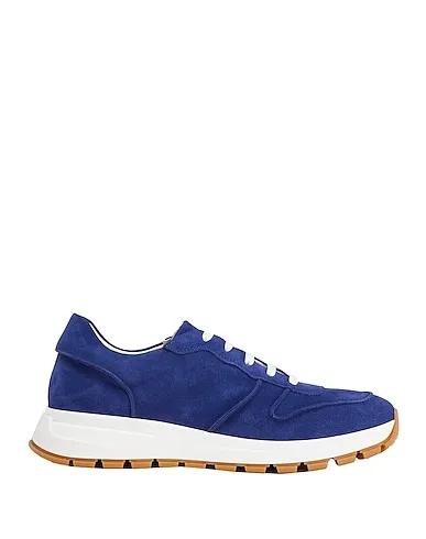 Bright blue Leather Sneakers SUEDE LEATHER LOW-TOP SNEAKERS
