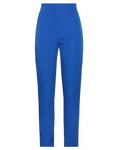 Bright blue Plain weave Casual pants