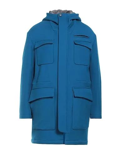 Bright blue Plain weave Coat