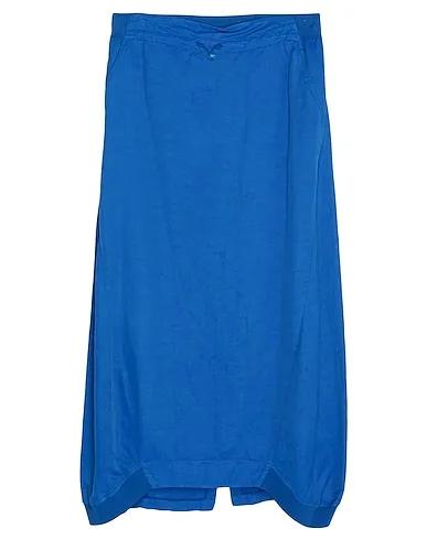 Bright blue Plain weave Maxi Skirts