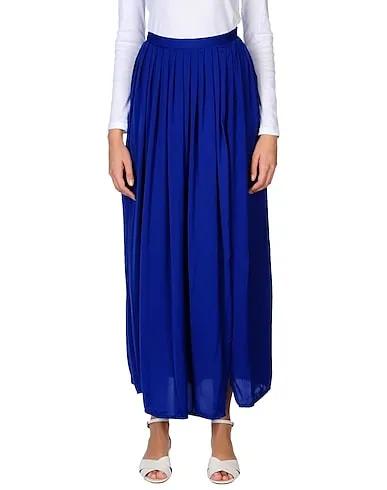 Bright blue Plain weave Maxi Skirts