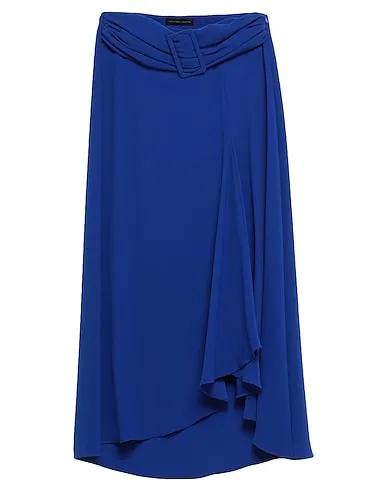 Bright blue Plain weave Midi skirt