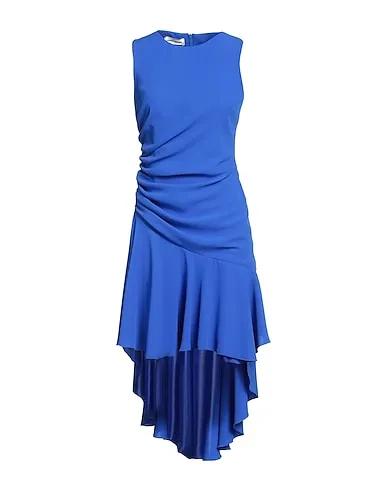 Bright blue Plain weave Short dress