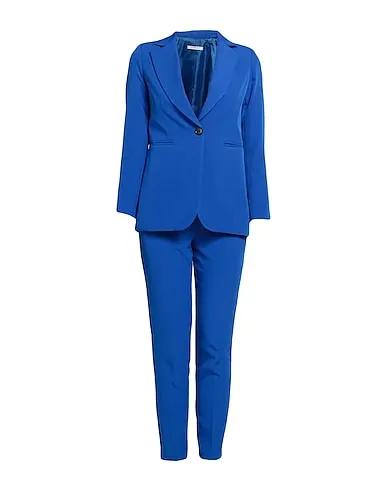 Bright blue Plain weave Suit