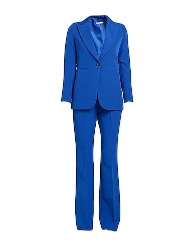 Bright blue Plain weave Suit