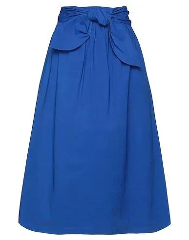 Bright blue Poplin Maxi Skirts
