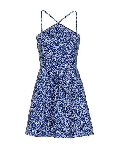 Bright blue Poplin Short dress