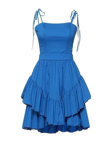 Bright blue Poplin Short dress