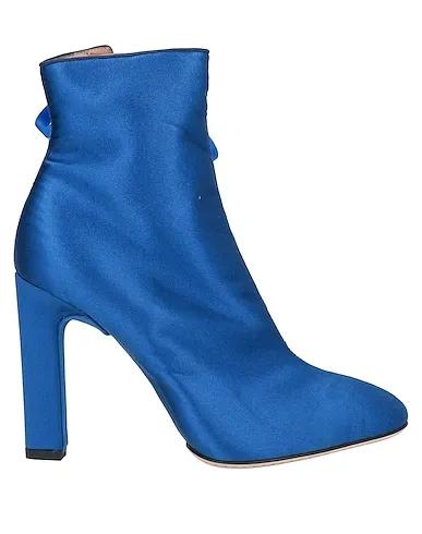 Bright blue Satin Ankle boot