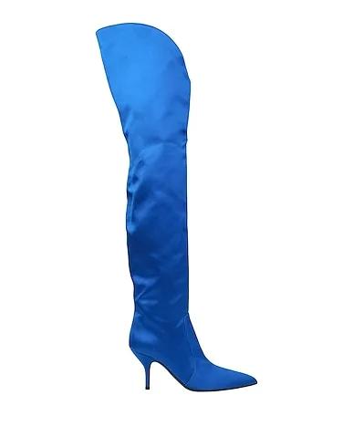 Bright blue Satin Boots