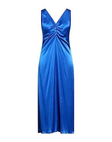 Bright blue Satin Long dress