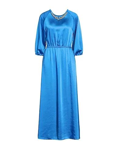 Bright blue Satin Long dress