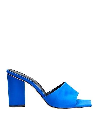 Bright blue Satin Sandals SATIN HIGH-HEELED SANDALS

